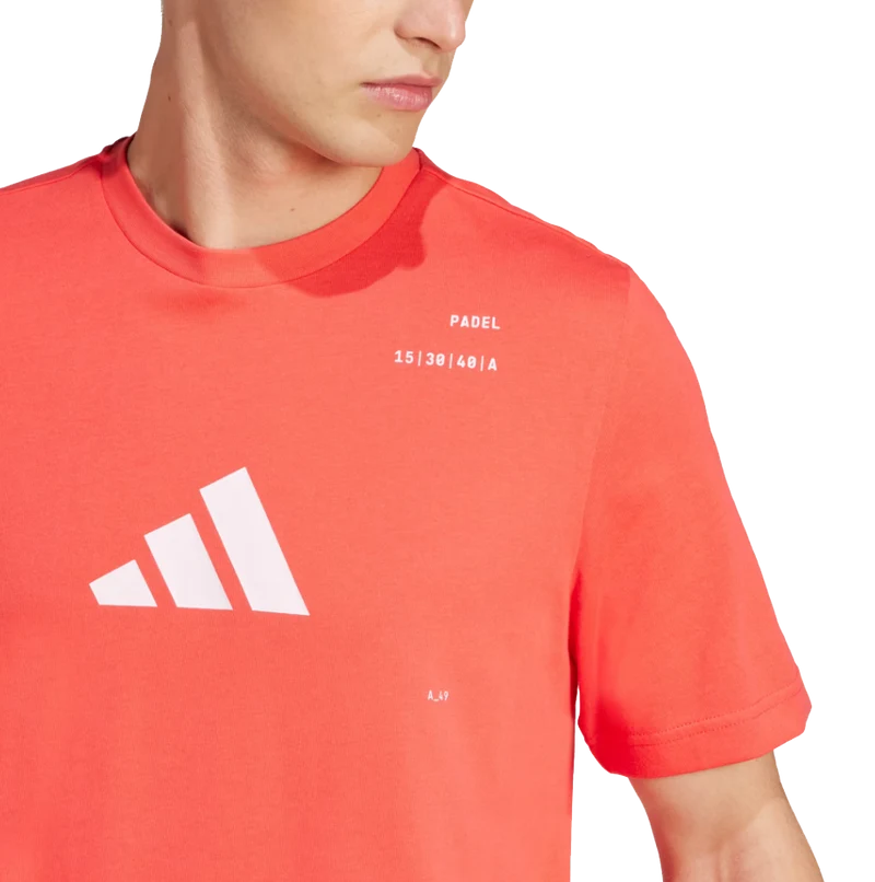 Adidas Men's Padel Category Graphic T-Shirt Red