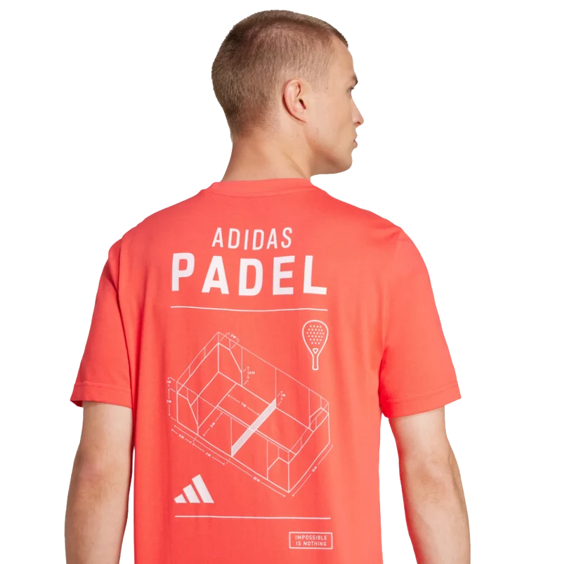 Adidas Men's Padel Category Graphic T-Shirt Red