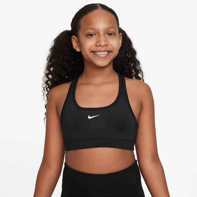 Dri-Fit Swoosh Sport-BH Mädchen-Schwarz