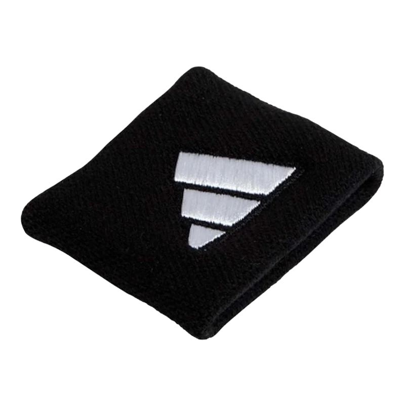 Muñequeras Adidas Cortas Negras Logo Grande