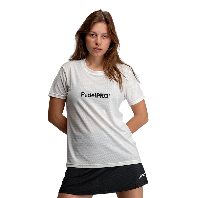 Camiseta Pro Basic Mujer PadelPRO Blanca