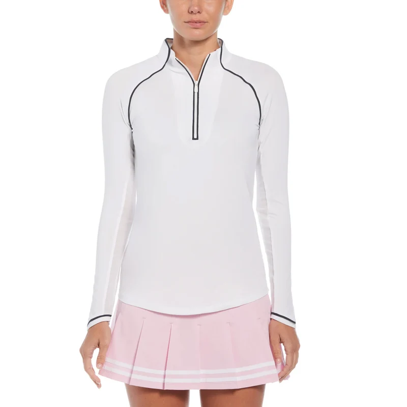 Solid Sun Protection Trainingsjacke Damen-Weiß