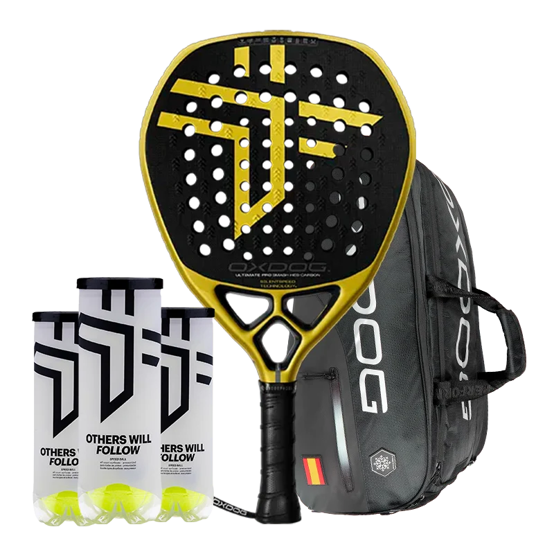 Pack Pala Oxdog Ultimate Smash 2025 + Paletero Oxdog FEP hyper pro thermo padel bag + 3 Botes de pelotas Oxdog BOOST+