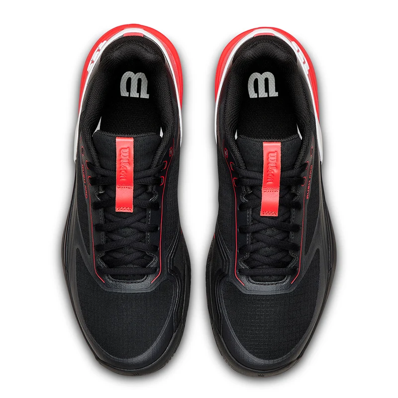 Wilson Men's Rush Pro 5 Tennis Shoes Black/Red/White