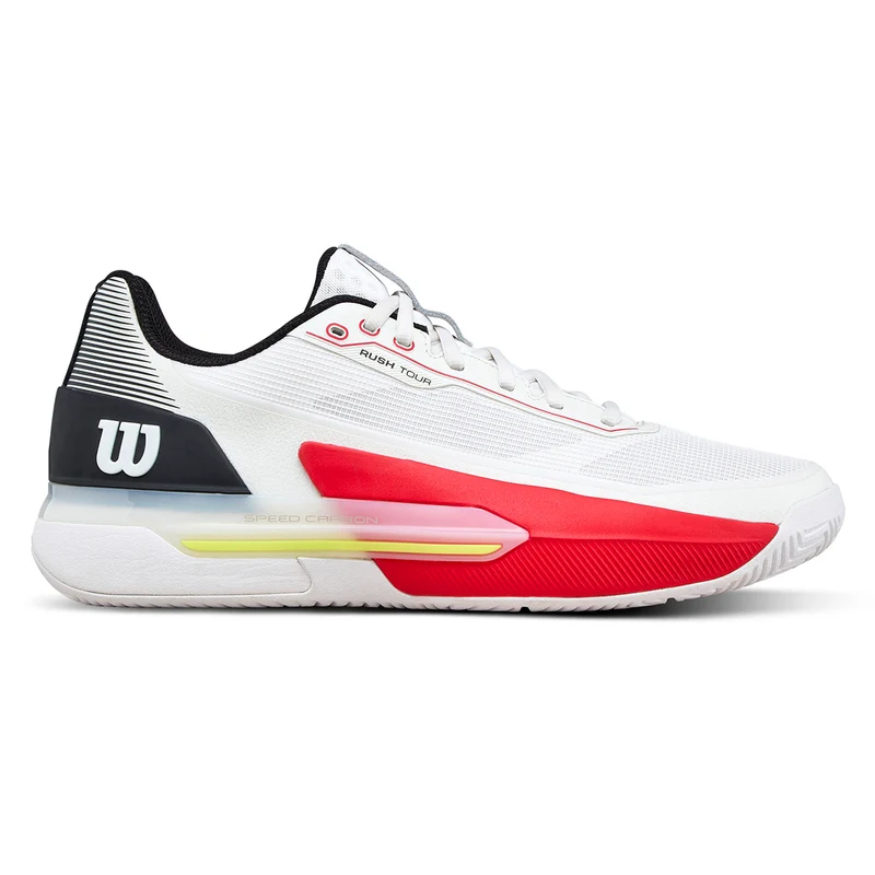 Wilson Men's Rush Tour 5 Tennis Shoes White/Black/Infrared