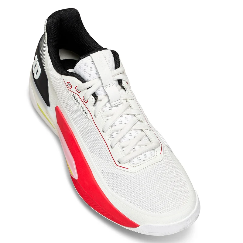 Wilson Men's Rush Tour 5 Tennis Shoes White/Black/Infrared