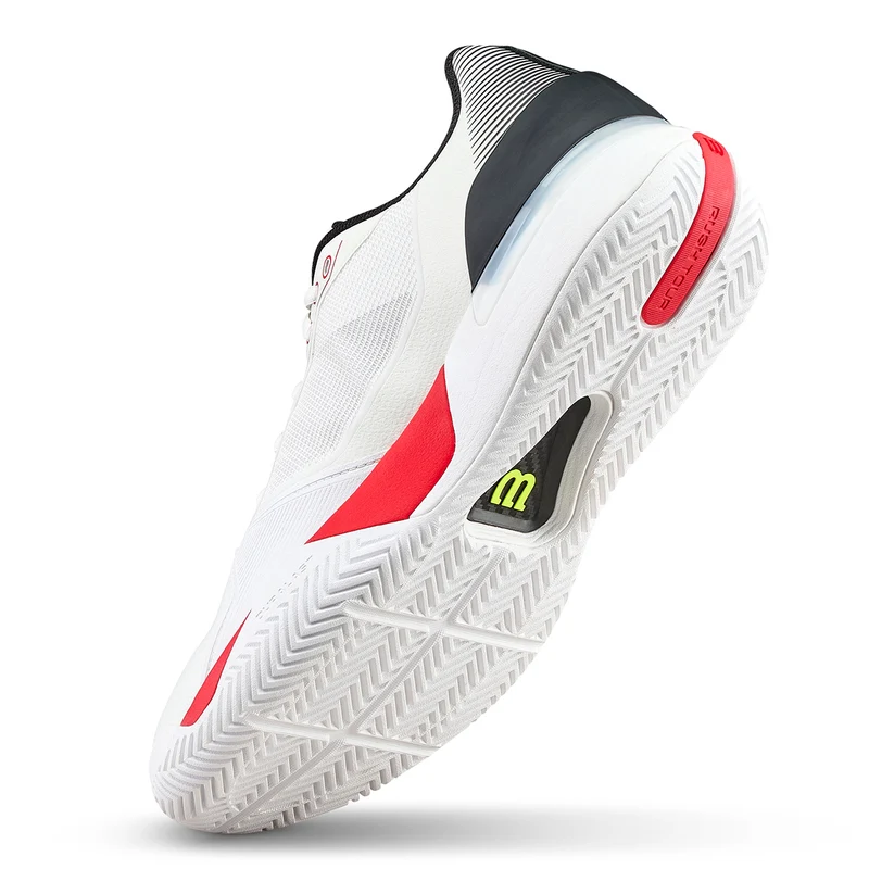 Wilson Men's Rush Tour 5 Tennis Shoes White/Black/Infrared