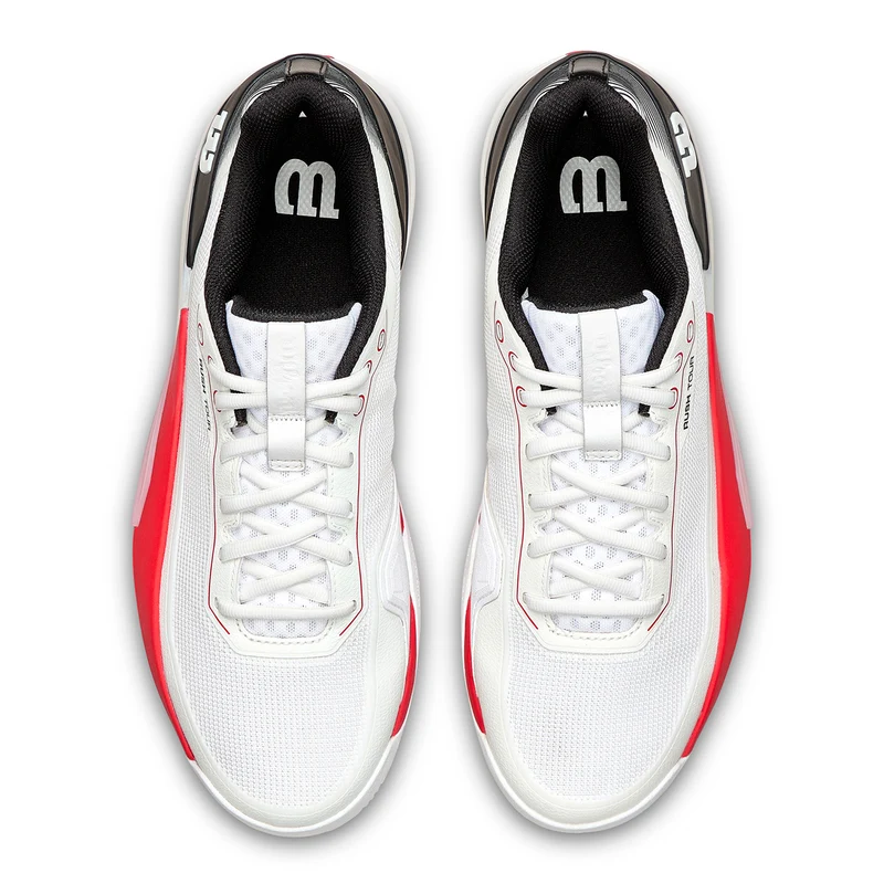 Wilson Men's Rush Tour 5 Tennis Shoes White/Black/Infrared