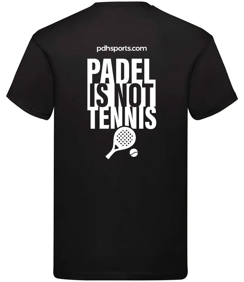 PDH Padel is not Tennis T-Shirt V2 Black
