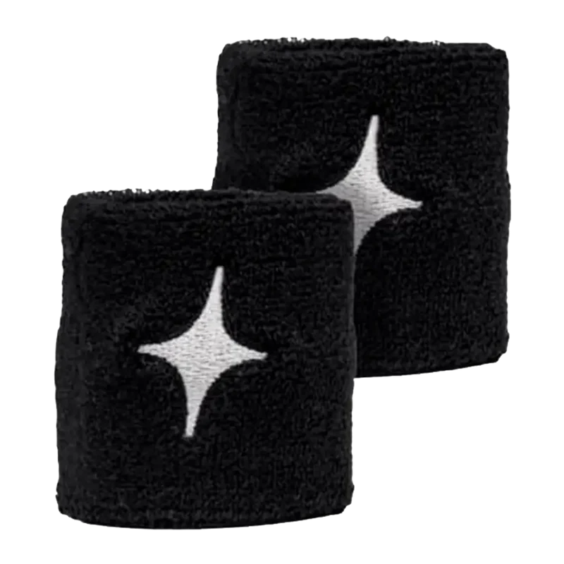 Muñequeras Cortas StarVie Negro 2026 (Pack x2)
