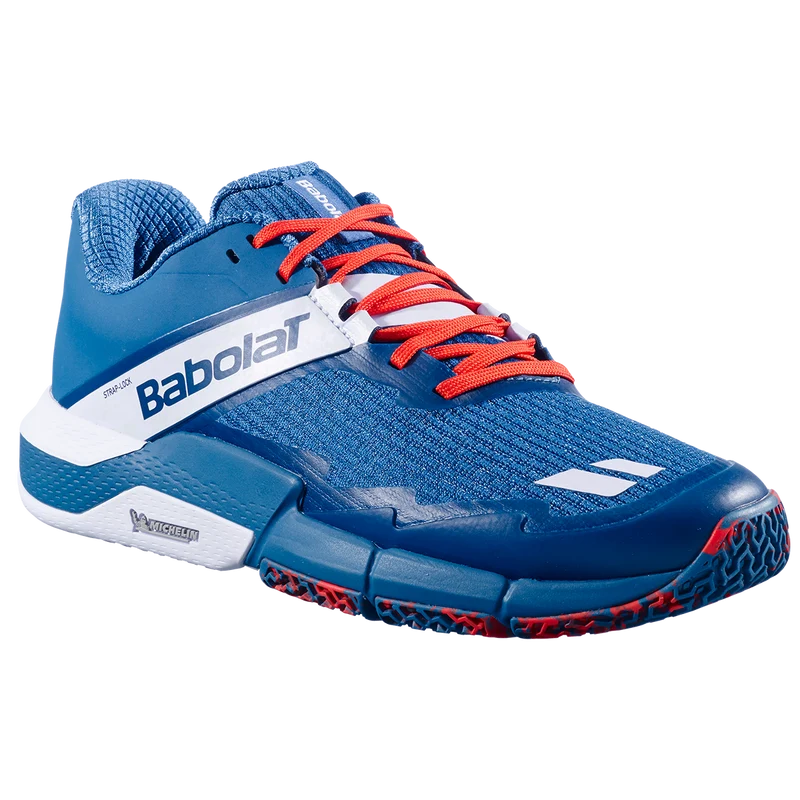 Babolat Men's Movea 2 Padel Shoes 26 Seaport/Cherry Tomato Red