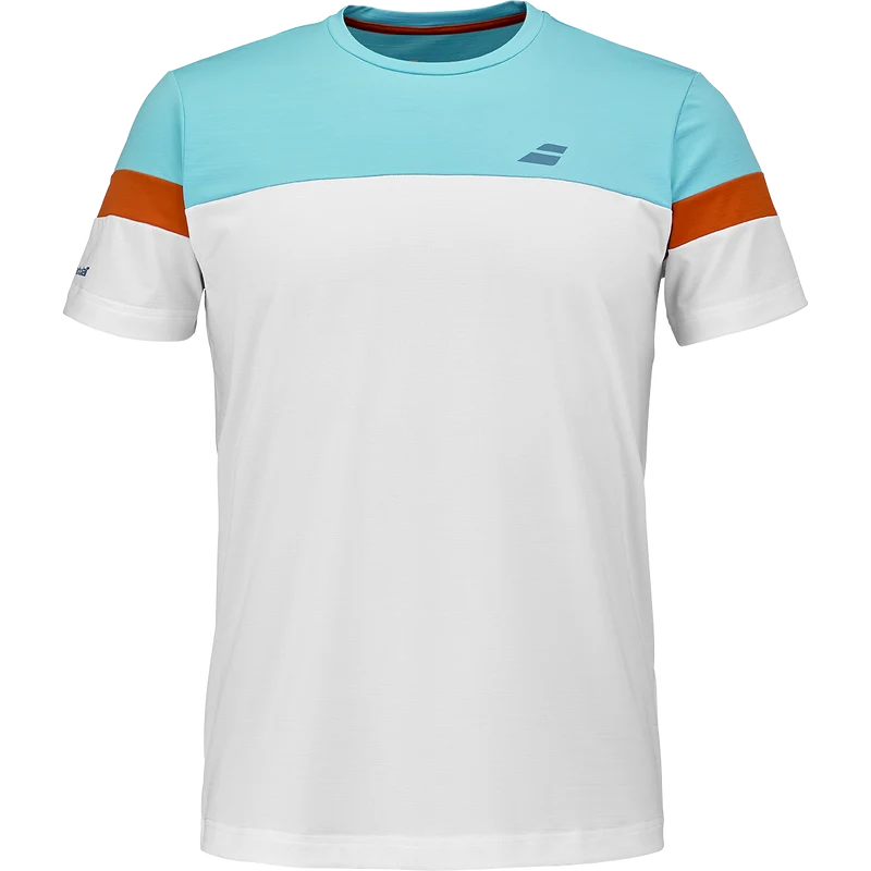 Babolat Men's Crew Neck Tee White/Blue
