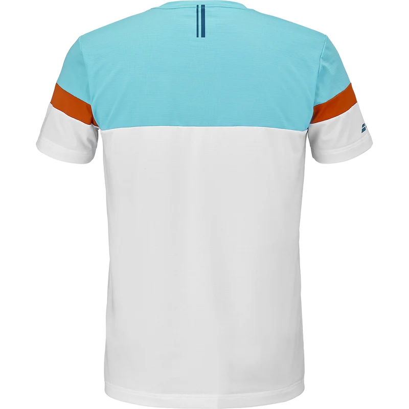 Babolat Men's Crew Neck Tee White/Blue