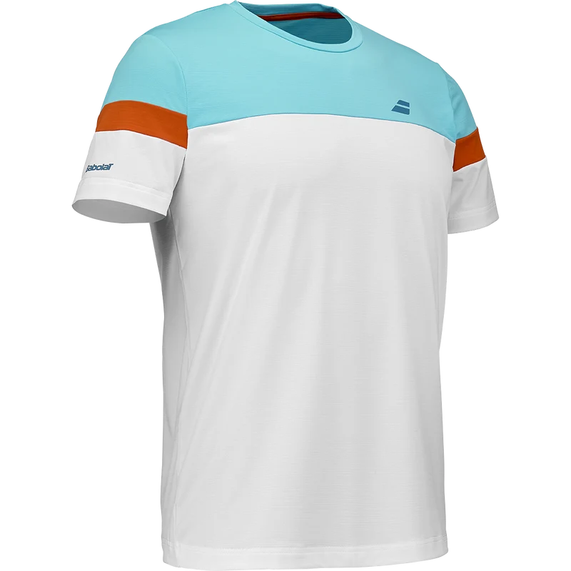 Babolat Men's Crew Neck Tee White/Blue