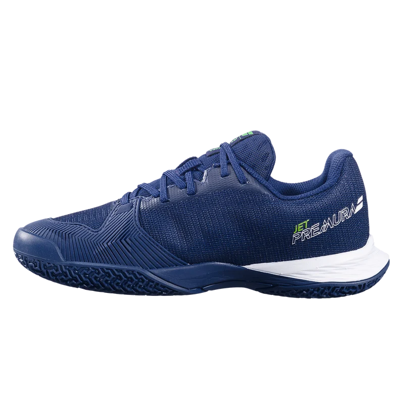 Babolat Junior Jet Premura 2 Padel Shoes Blue Depths/Green Flash