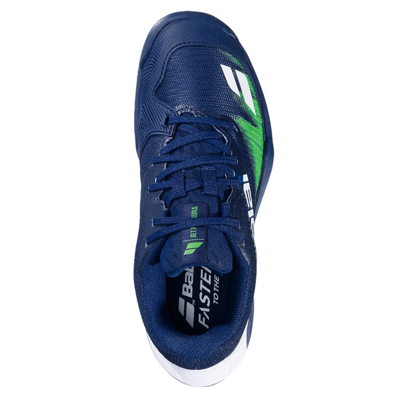 Babolat Junior Jet Premura 2 Padel Shoes Blue Depths/Green Flash