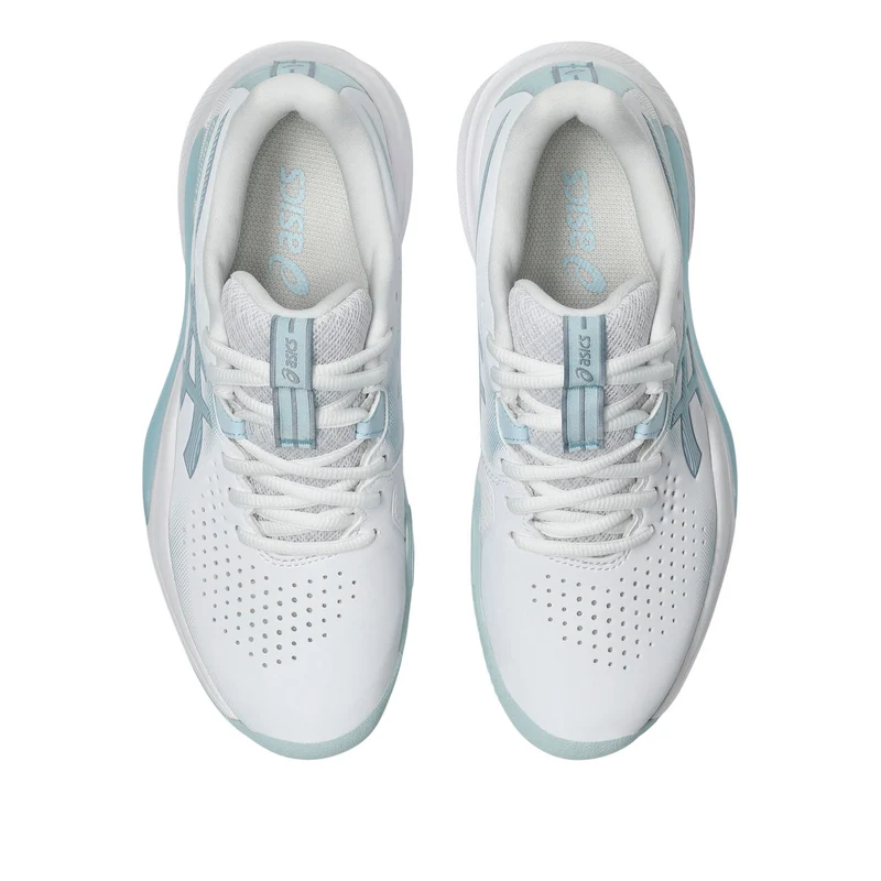 Gel-Challenger 15 Sandplatzschuh Damen - weiß, hellblau