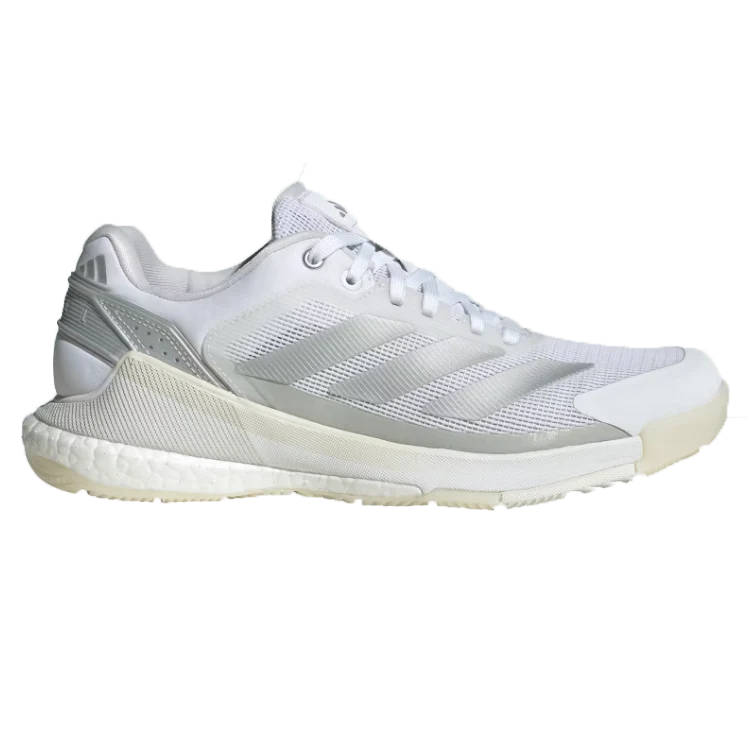 Adidas Women's Crazyquick Boost Padel Shoes White Metallic Silver