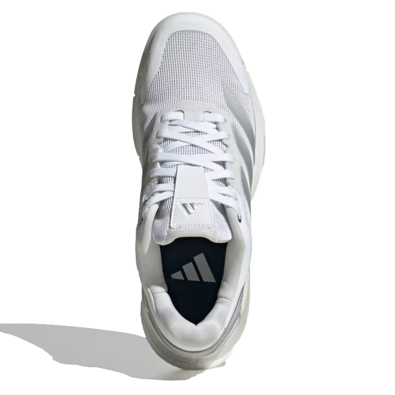 Adidas Women's Crazyquick Boost Padel Shoes White Metallic Silver