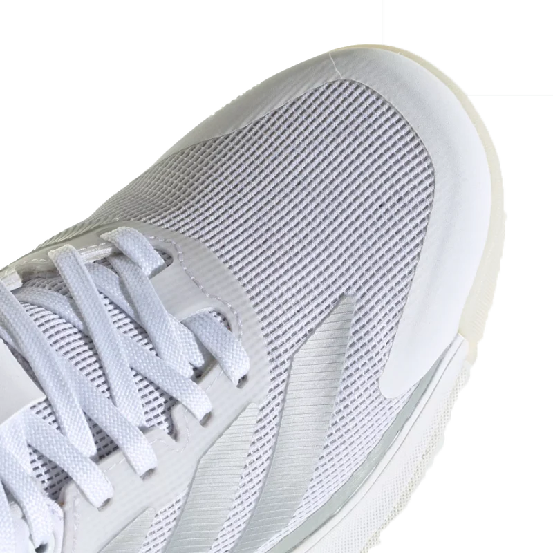 Adidas Women's Crazyquick Boost Padel Shoes White Metallic Silver