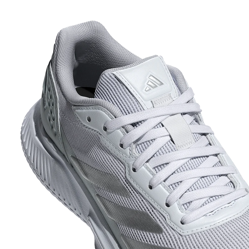 Adidas Women's Courtquick Padel Shoes White Metallic Silver