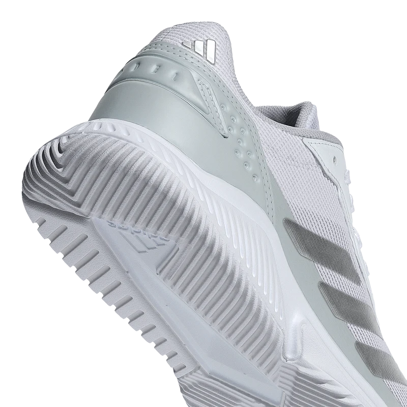 Adidas Women's Courtquick Padel Shoes White Metallic Silver
