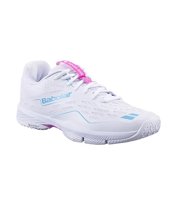 Zapatillas Babolat Sensa Rise Mujer White/Rhodamine Red