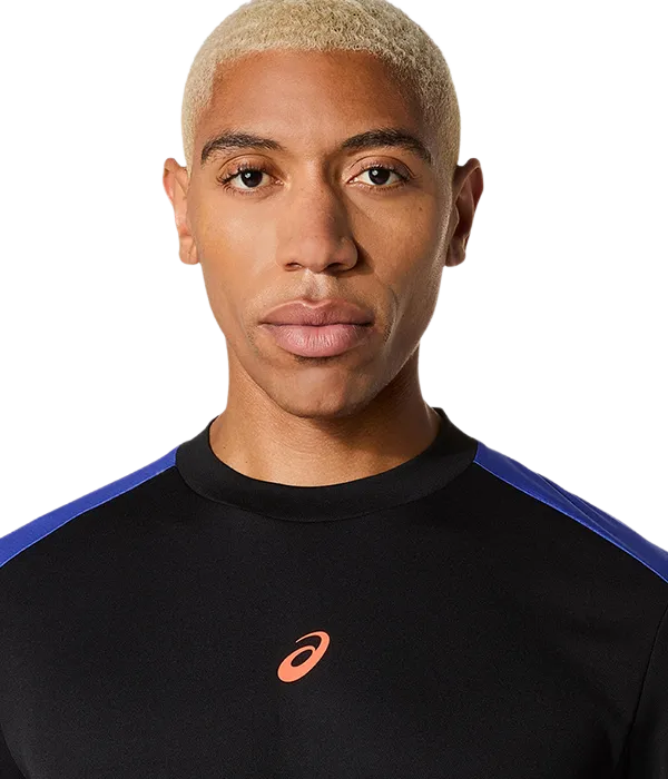 Camiseta Asics Padel Court SS Black/Dark Cobalt 2025