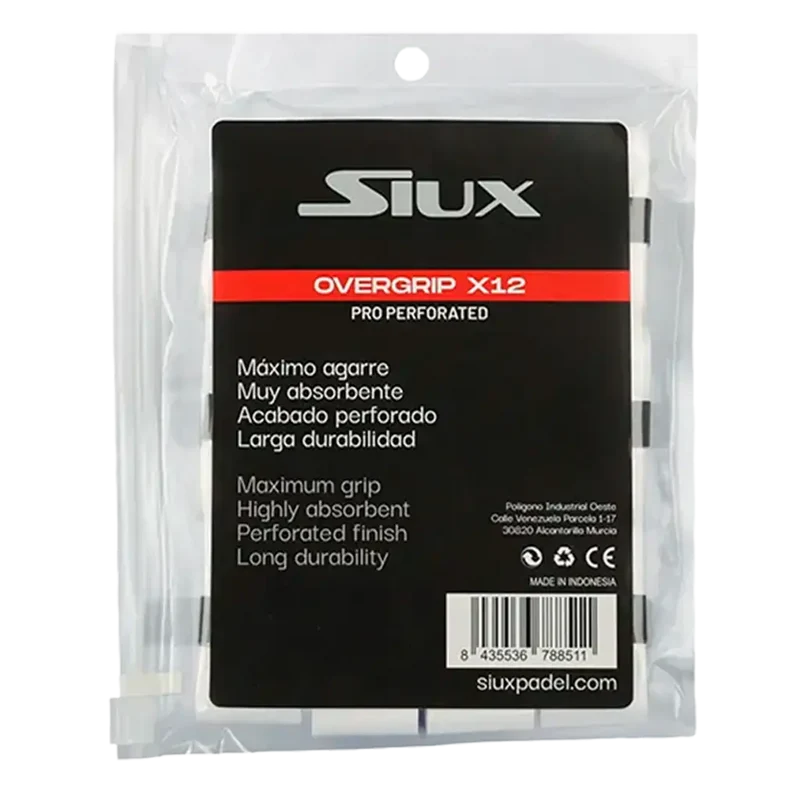 Overgrip Siux Pro perforado blanco (Pack x12)