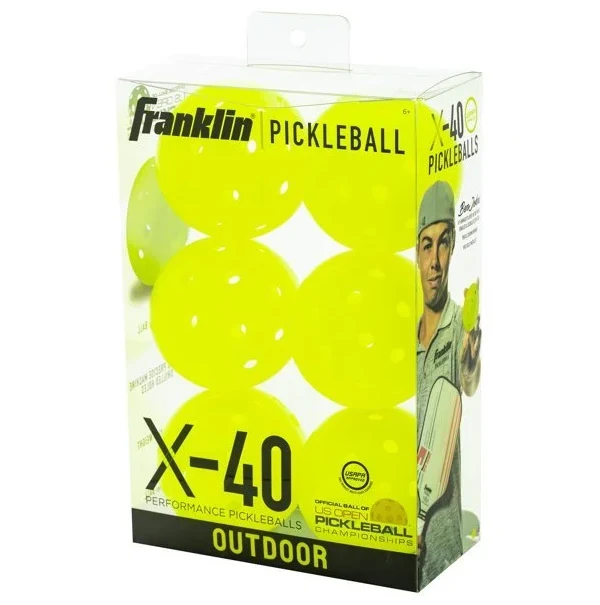 Franklin X-40 Outdoor Pickleball Balls - Pack Of 6