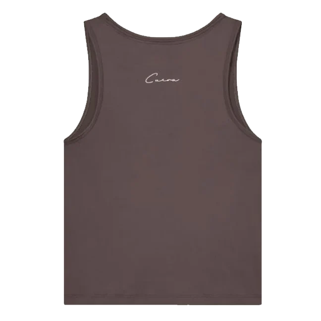 Cuera Women's On Court Slim Tank Top Dark Brown
