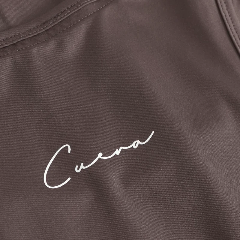 Cuera Women's On Court Slim Tank Top Dark Brown