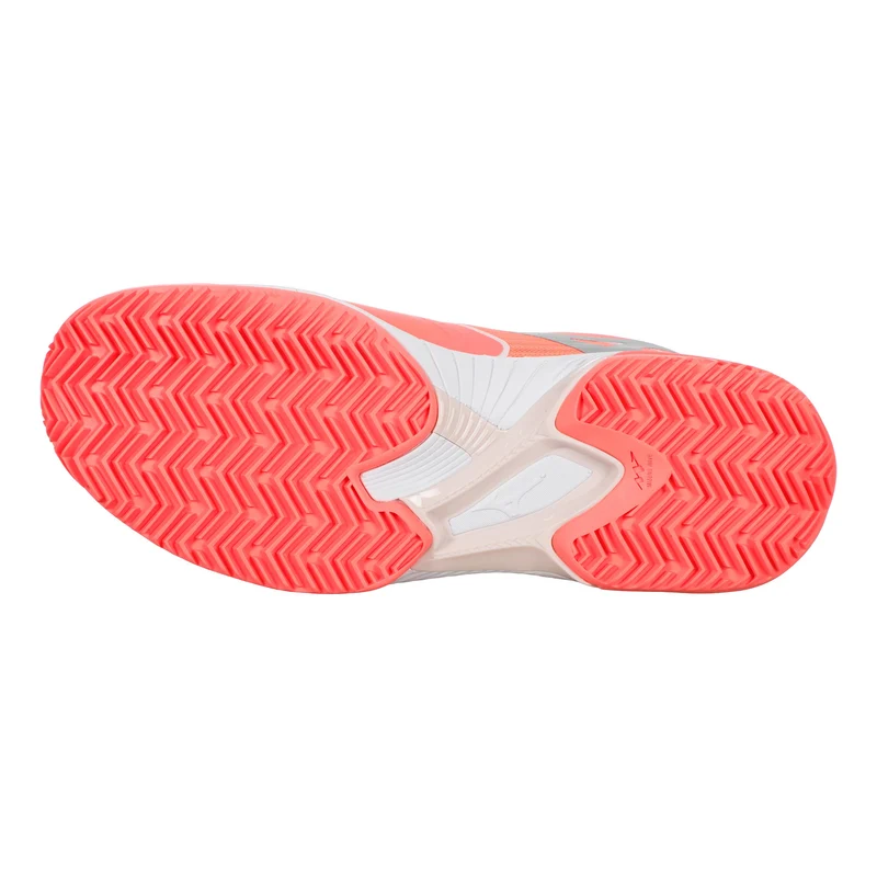 Wave Exceed Court Sandplatzschuh Damen-Koralle,Weiß