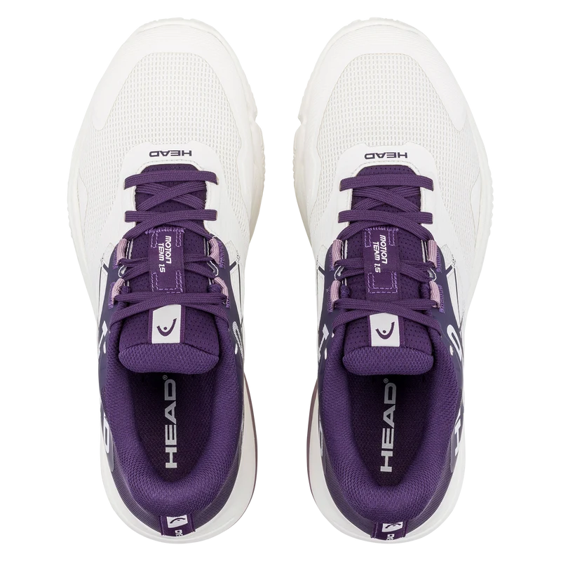 HEAD Women's Motion Team 1.5 Padel Shoes Chalk White Purple Night