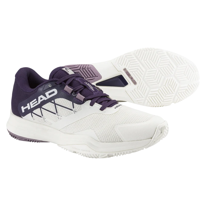 HEAD Women's Motion Team 1.5 Padel Shoes Chalk White Purple Night
