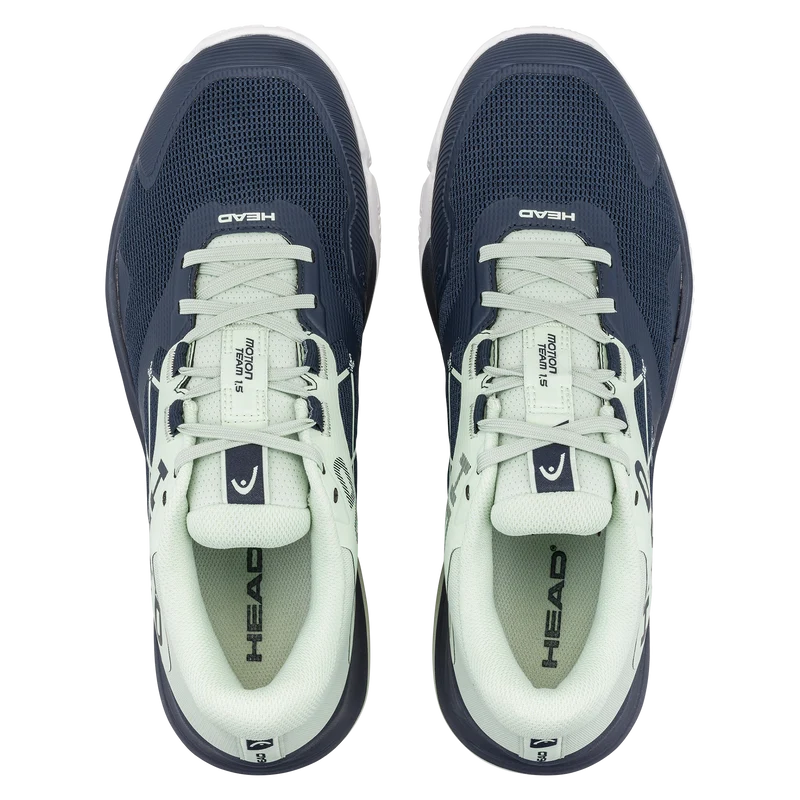 HEAD Men's Motion Team 1.5 Padel Shoes Blueberry Cantaloupe Green