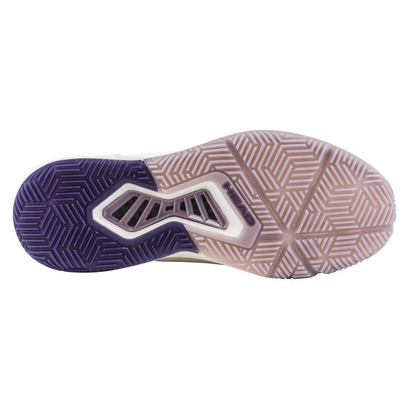 HEAD Women's Motion Pro 1.5 Padel Shoes Chalk White Purple Night