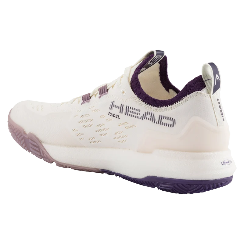 HEAD Women's Motion Pro 1.5 Padel Shoes Chalk White Purple Night