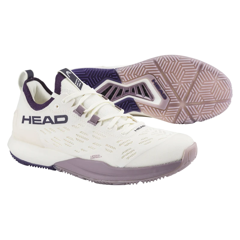 HEAD Women's Motion Pro 1.5 Padel Shoes Chalk White Purple Night