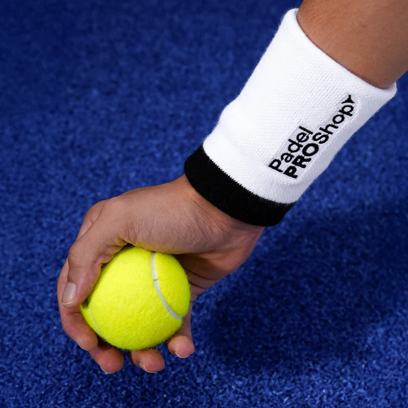 Muñequera Larga PadelPROShop Blanco/Negro Promo