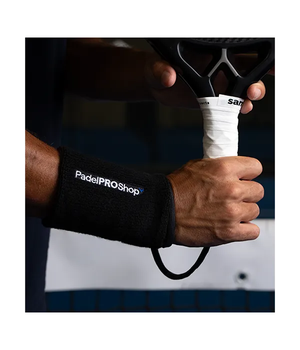Muñequera Larga We Speak Padel Negra Promo