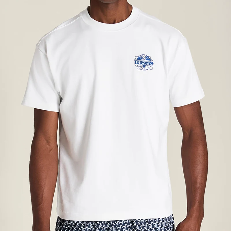 Wilson Classic T-Shirt Herren - weiß, hellblau