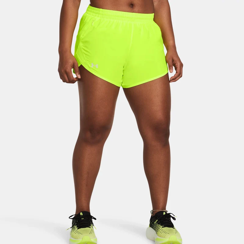 Fly By 3in Laufshorts Damen - neongelb