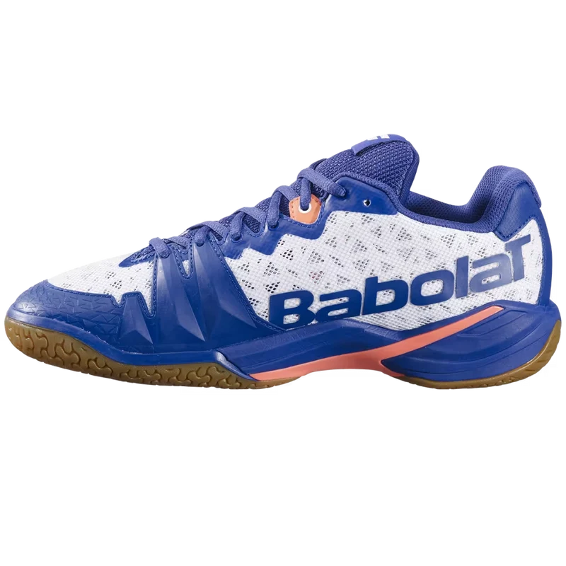 Babolat Men's Shadow 4 Indoor Court Shoes White Blue Navy