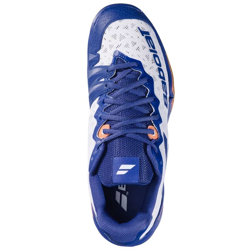 Babolat Men's Shadow 4 Indoor Court Shoes White Blue Navy