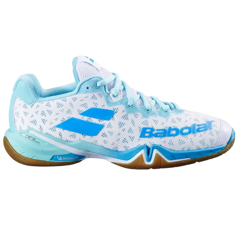 Babolat Women's Shadow 4 Indoor Court Shoes White Lagoon
