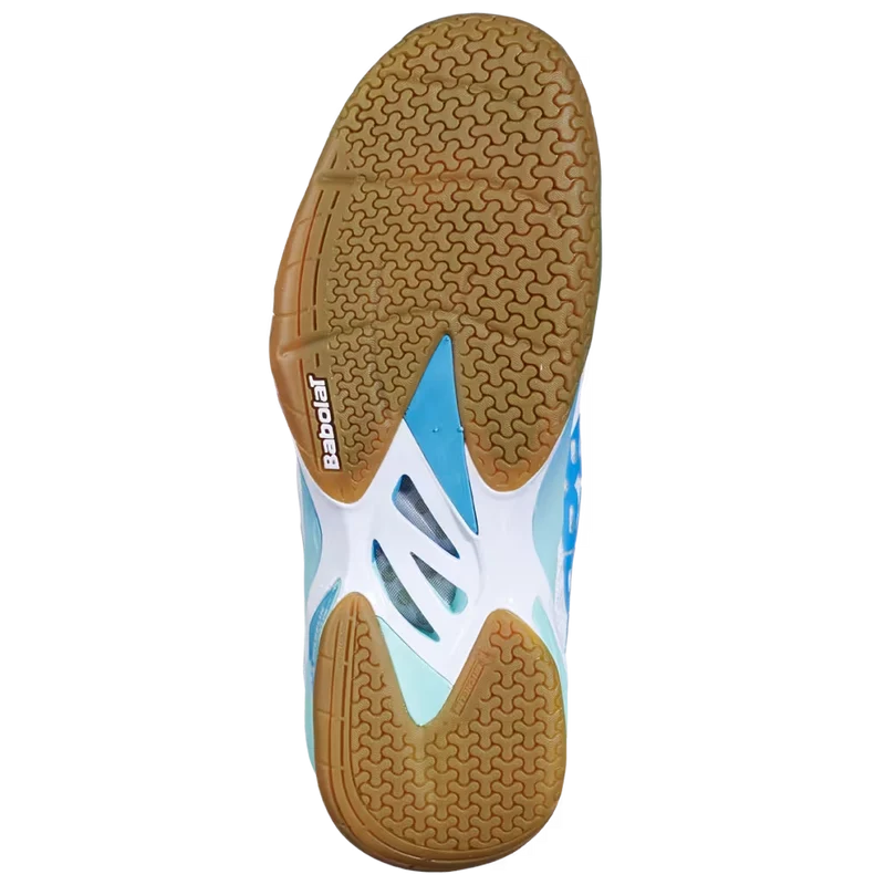 Babolat Women's Shadow 4 Indoor Court Shoes White Lagoon