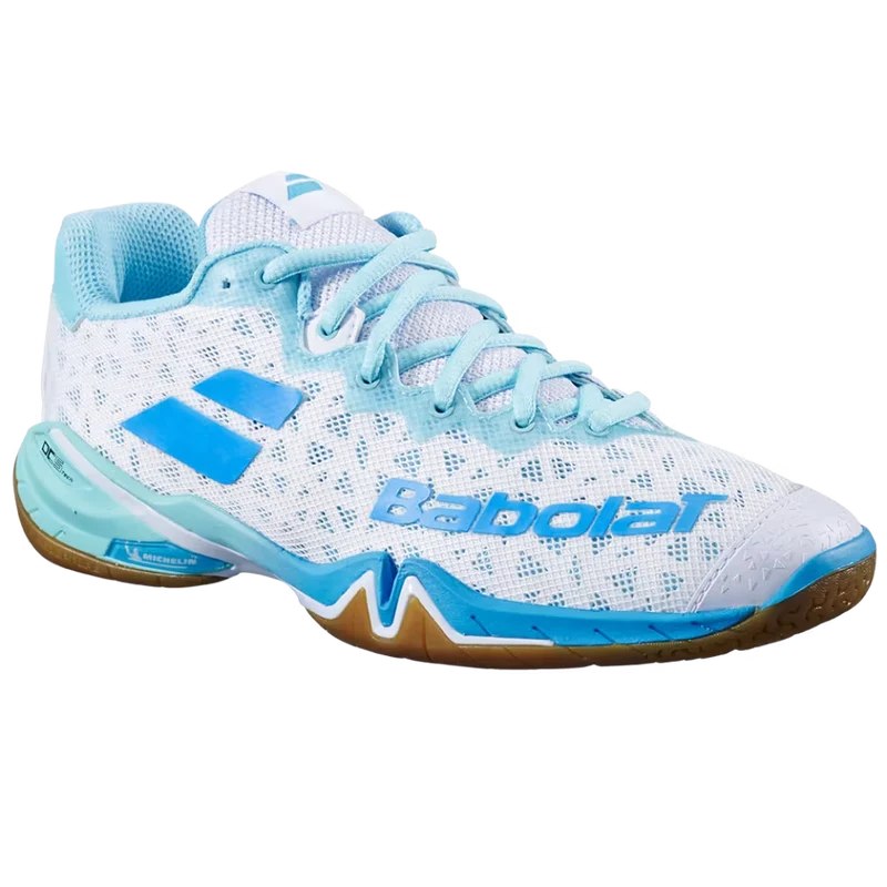 Babolat Women's Shadow 4 Indoor Court Shoes White Lagoon