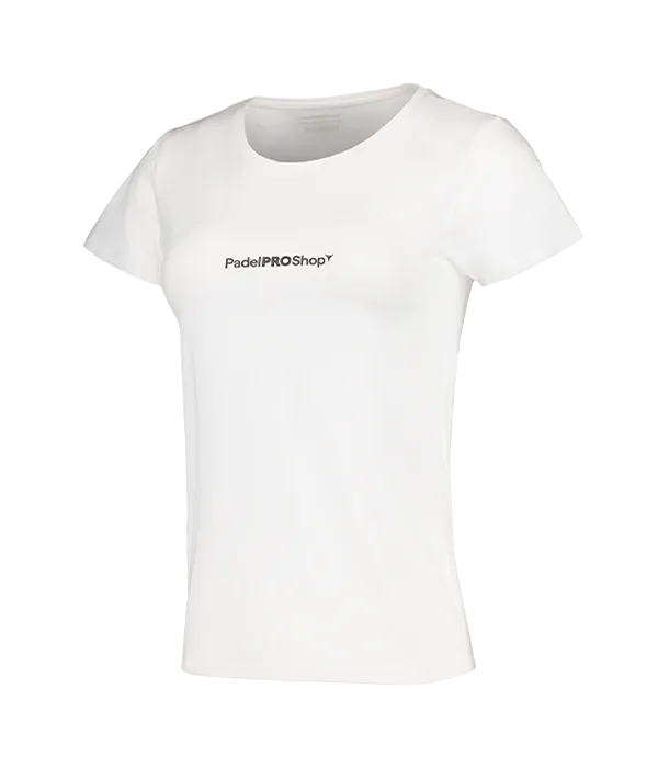 Camiseta algodón mujer PadelPROShop blanca
