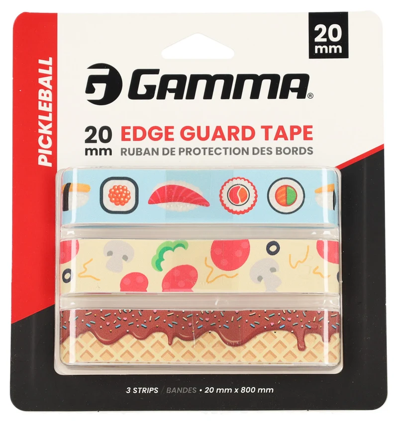Gamma Food Pickleball Paddle Edge Protection Tape - 3 Pack 20mm